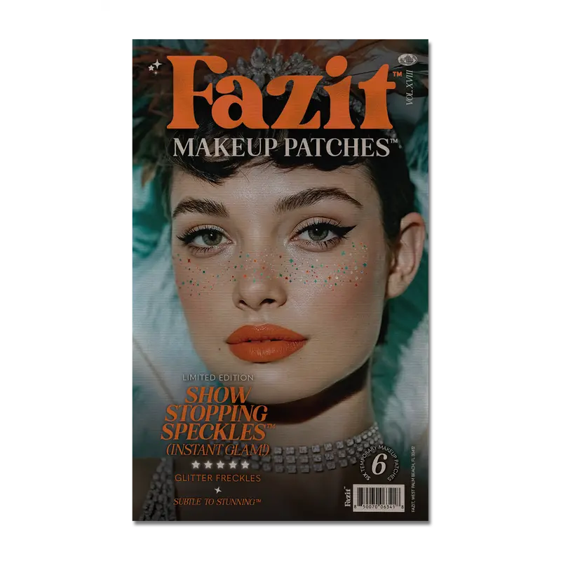 Fazit Show Stopping Speckles Glitter Freckles Waterproof & Sweat-Proof Temporary Makeup Patches for Performers and Festival-Goers