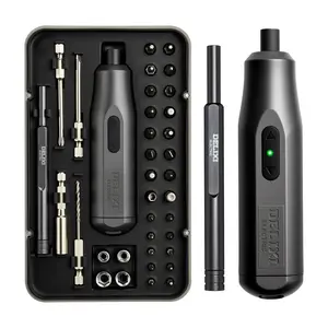 DELIXI ELECTRIC 36-in-1 Electric Screwdriver, Electric & Manual Combo Set with 30 S2 Steel Bits, 4 Sockets. Power Screwdriver with Strong Torque, Long-Lasting Battery & Flashlight. Ideal Tool for Furniture & Gaming PC Laptop Repairs