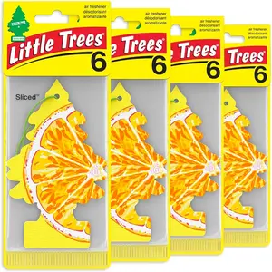 LITTLE TREES Car Air Freshener | Hanging Tree Provides Long Lasting Scent for Auto and Home | 24 Air Fresheners |Sliced
