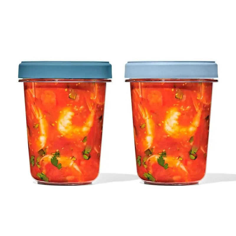 OXO 6092525 32 oz Good Grips Blue & Clear Food Storage Container Set