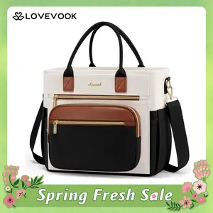 LOVEVOOK Insulated Lunch Bag for Women,Wide Opening Adult Lunch Box,Large Capacity Waterproof and Leak-proof Cooler Bag,with Adjustable Shoulder Straps and Multiple Pockets,Suitable for Picnic,TikTokShopSpringStatements