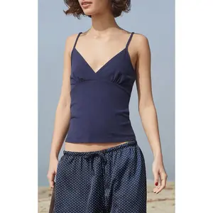 John Galt Women's Navy Overlap Tank Top