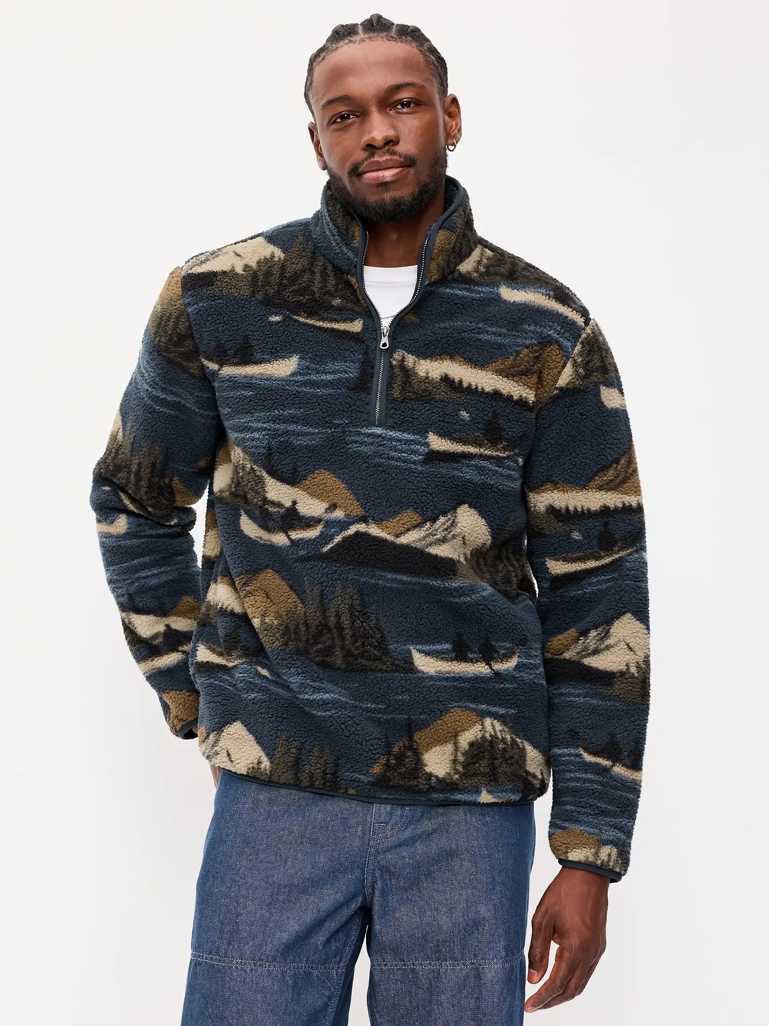 Old Navy Men's Sherpa Quarter Zip