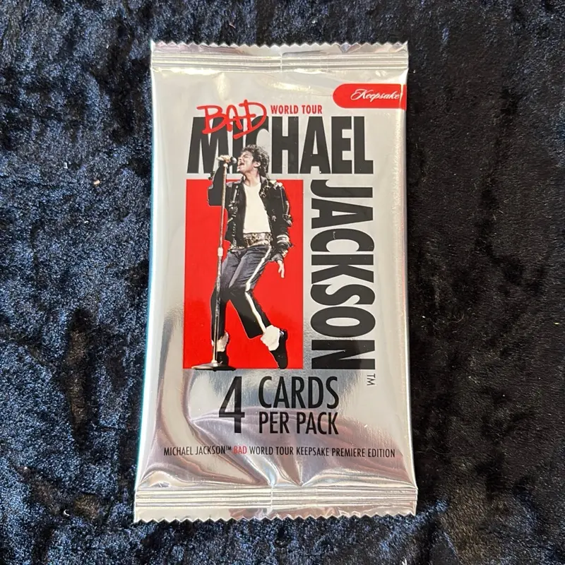 One Pack of Michael Jackson Bad World Tour Keepsake Non-Sport Trading Cards