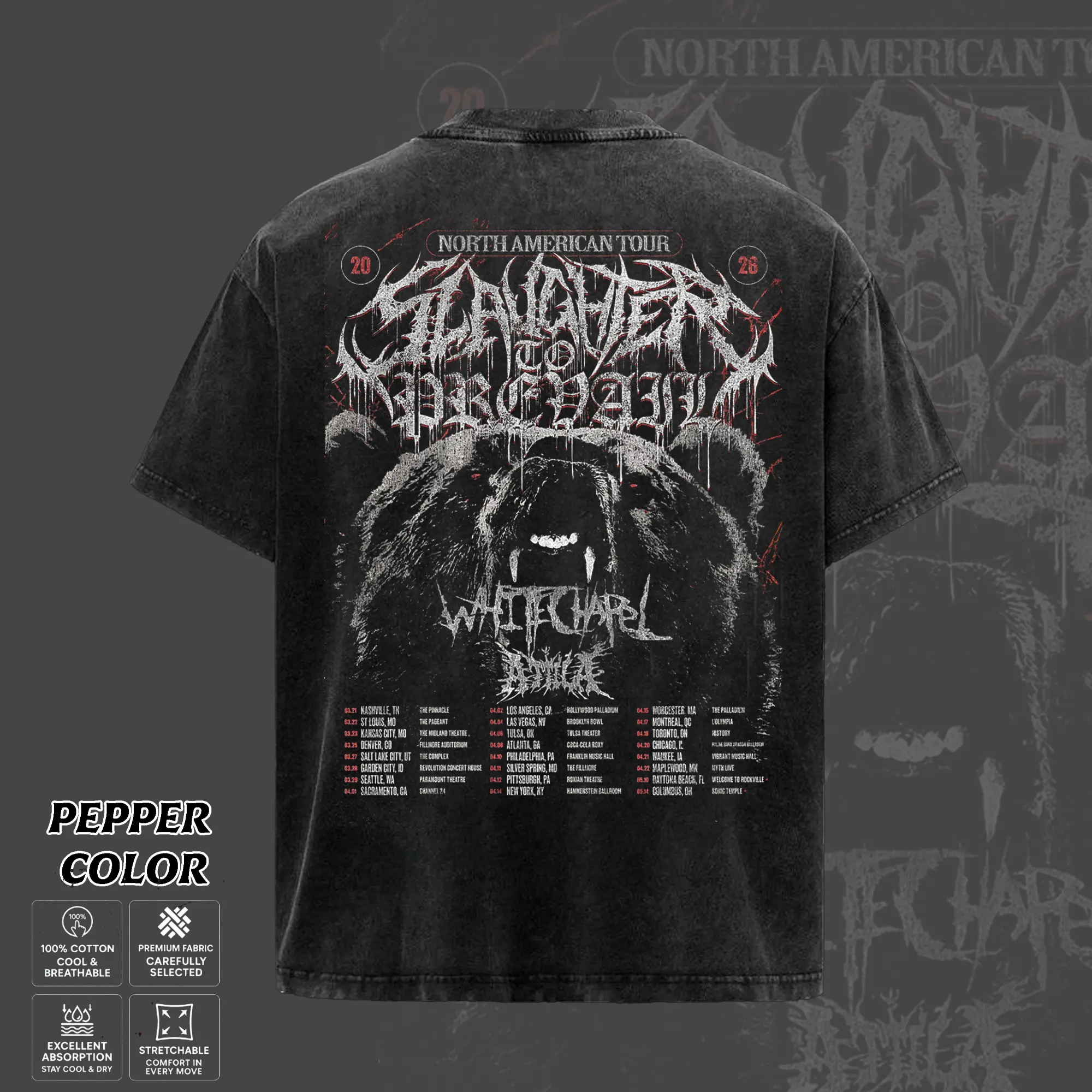Slaughter To Prevail North America 2026 Tour Hoodie, Unisex