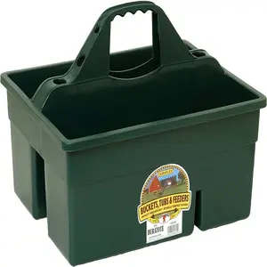 Little Giant Plastic DuraTote | Horse Grooming DuraTote | Durable Tote Box Organizer with Easy Grip Handle | Extra Thick Sidewalls | color may vary