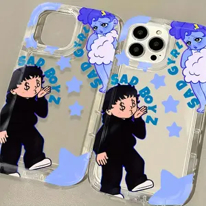 J-Junior H Sad Girlz BOYZ Phone Case Suitable for iPhone 17 16 15 14 13 12 11 Pro Max  Air XS X Plus Shockproof Soft TPU Back Cover, Shockproof Case, Sad Girlz Design