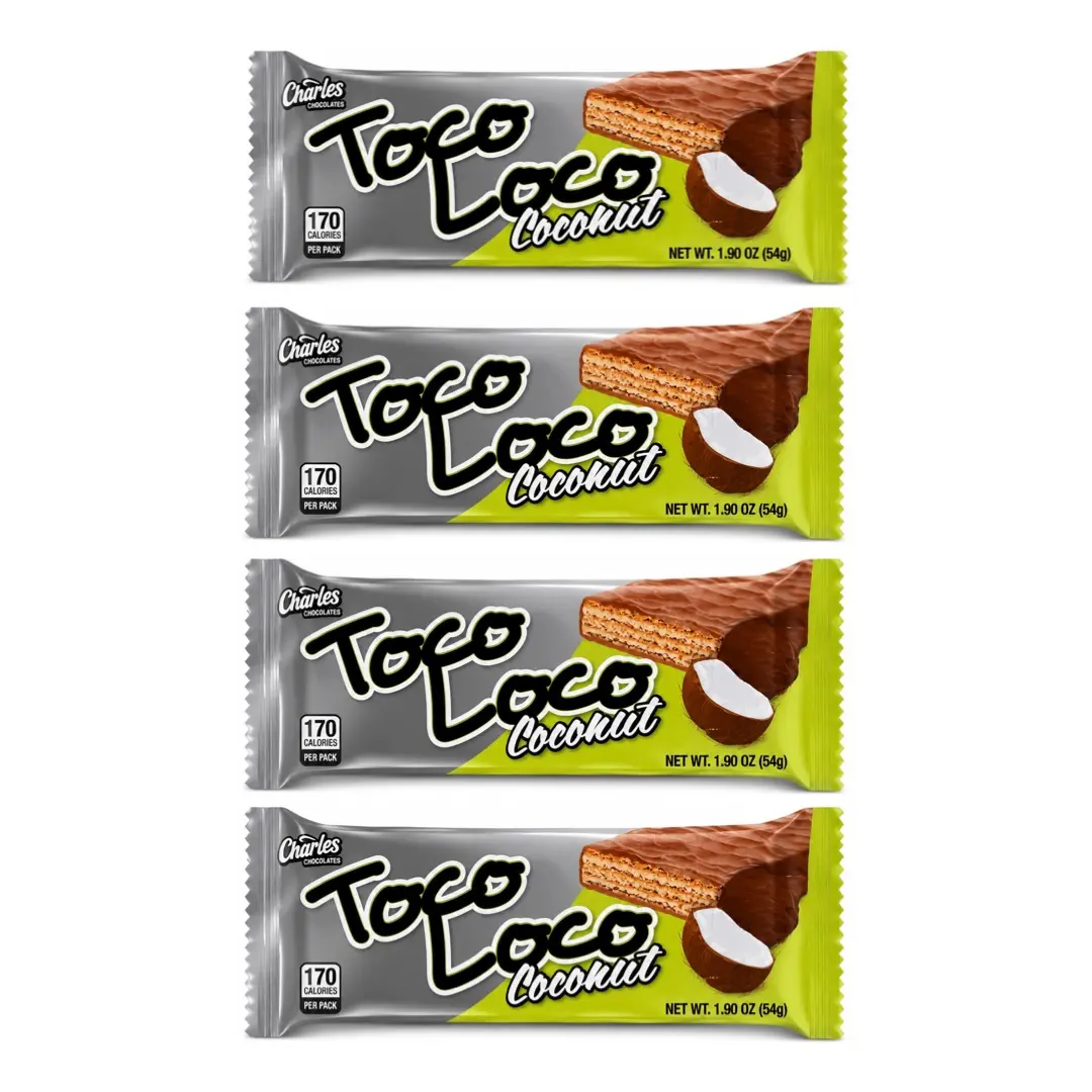 CHARLES CHOCOLATES TOCO LOCO COCONUT 1.15OZ (PACK OF 4)