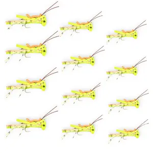 Floating Feather Supply Morrish Hopper Fly – Grasshopper Terrestrial Trout Size 12
