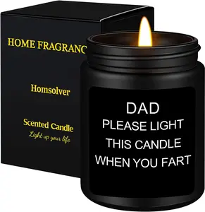 Homsolver Gift for Dad, Fathers Day Christmas Birthday Dad Gifts from Daughter Son - Sandalwood Scented Candle (7OZ)