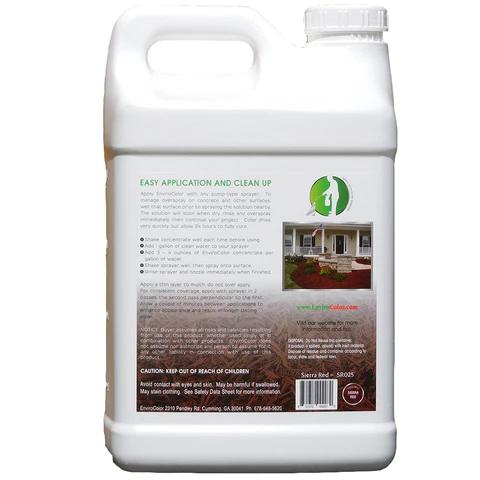 EnviroColor Sierra Red Mulch Dye 2.5 Gallons for 48000 Sq Ft Natural Color Concentrate Non Toxic Safe for Plants Pets and People Long Lasting Color