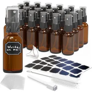 Nevlers 1 oz. Leakproof Amber Glass Spray Bottles (Pack of 24)