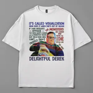 Delightful Derek Graphic Quote T-shirt Derek Turnbow Stranger Season 5 Sweatshirt Hoodie Casual 4SK