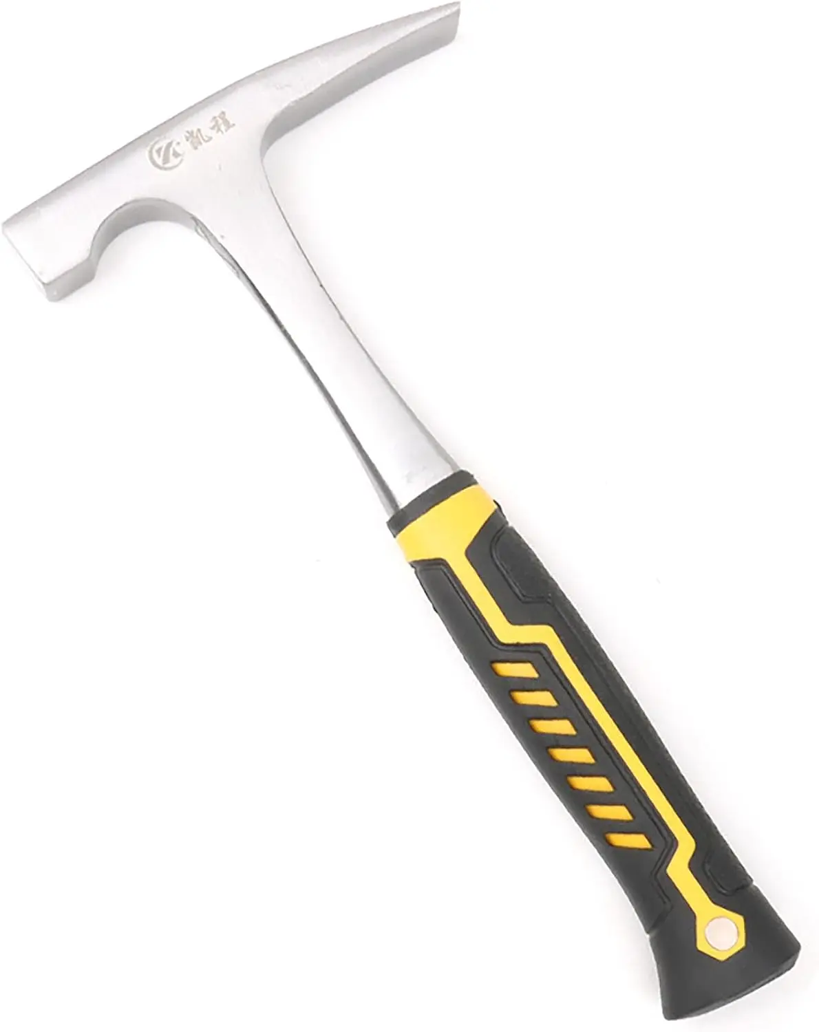 Geological Hammer with Shock Absorbing Handle, 31 Oz Big Flat Tip Hammer with PU for Rock Hounding, Geological Exploration(flat head)