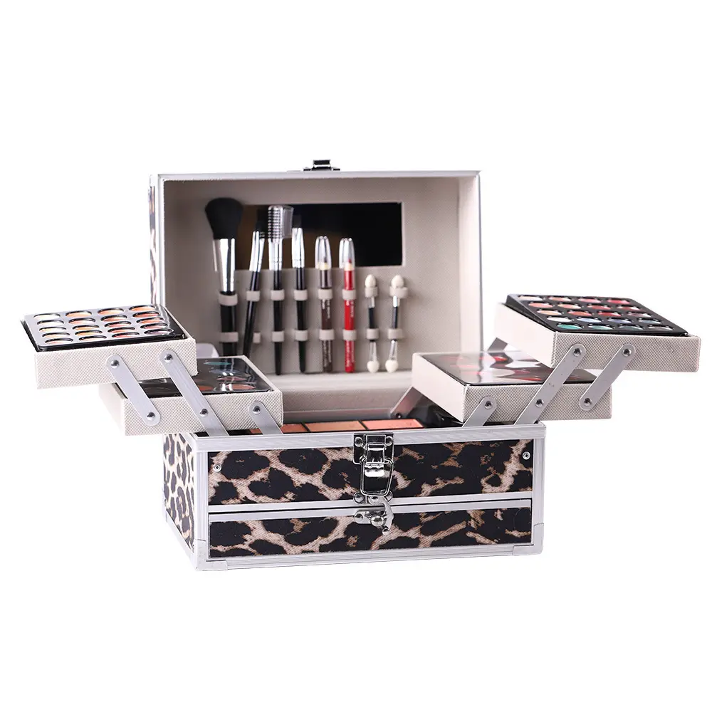 Makeup Set Full Face European and American Eyeshadow Blush Leopard Print Combination Makeup Palette Lip Cosmetic Set
