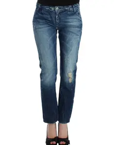 Costume National Blue distressed boyfriend jeans