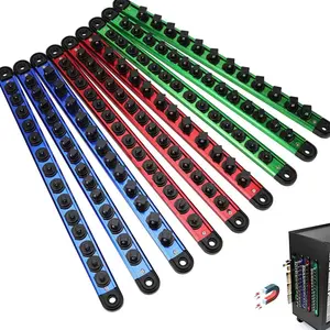 Magnetic Socket Holder Organizer Set: 9-Piece Detachable 1/4, 3/8, 1/2 Socket Trays Socket Organizer for Tool Box Drawer Holds 120-Piece Standard Size Sockets for Automotive Garage, Christmas gift