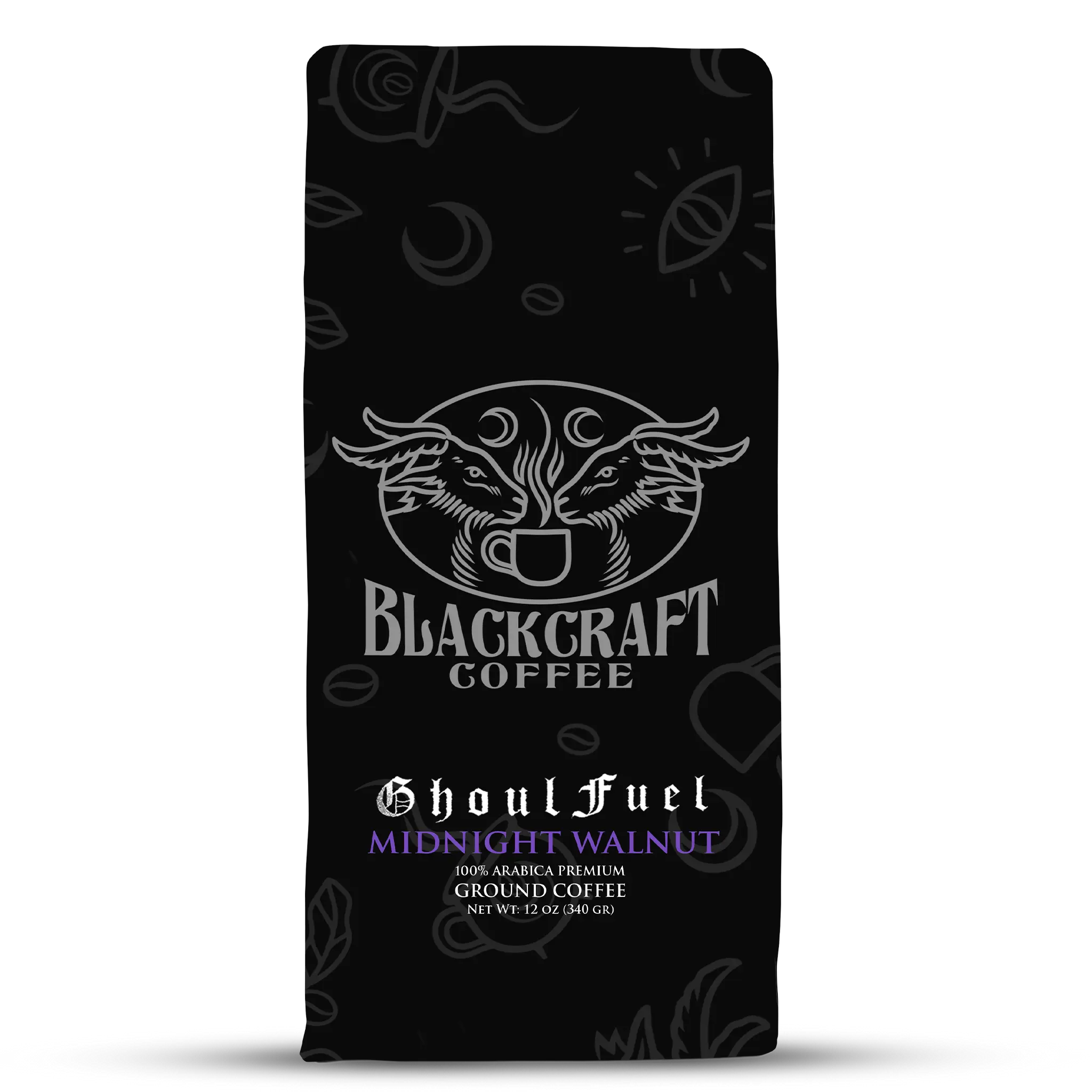 Ghoul Fuel is a brew that stokes the spirit and awakens the senses, offering a spellbinding blend with the rich, bold taste of black walnut.Drink deeply, witches, and let the magic take hold.100% Arabica Premium CoffeeNet Wt. 12 oz (336g)