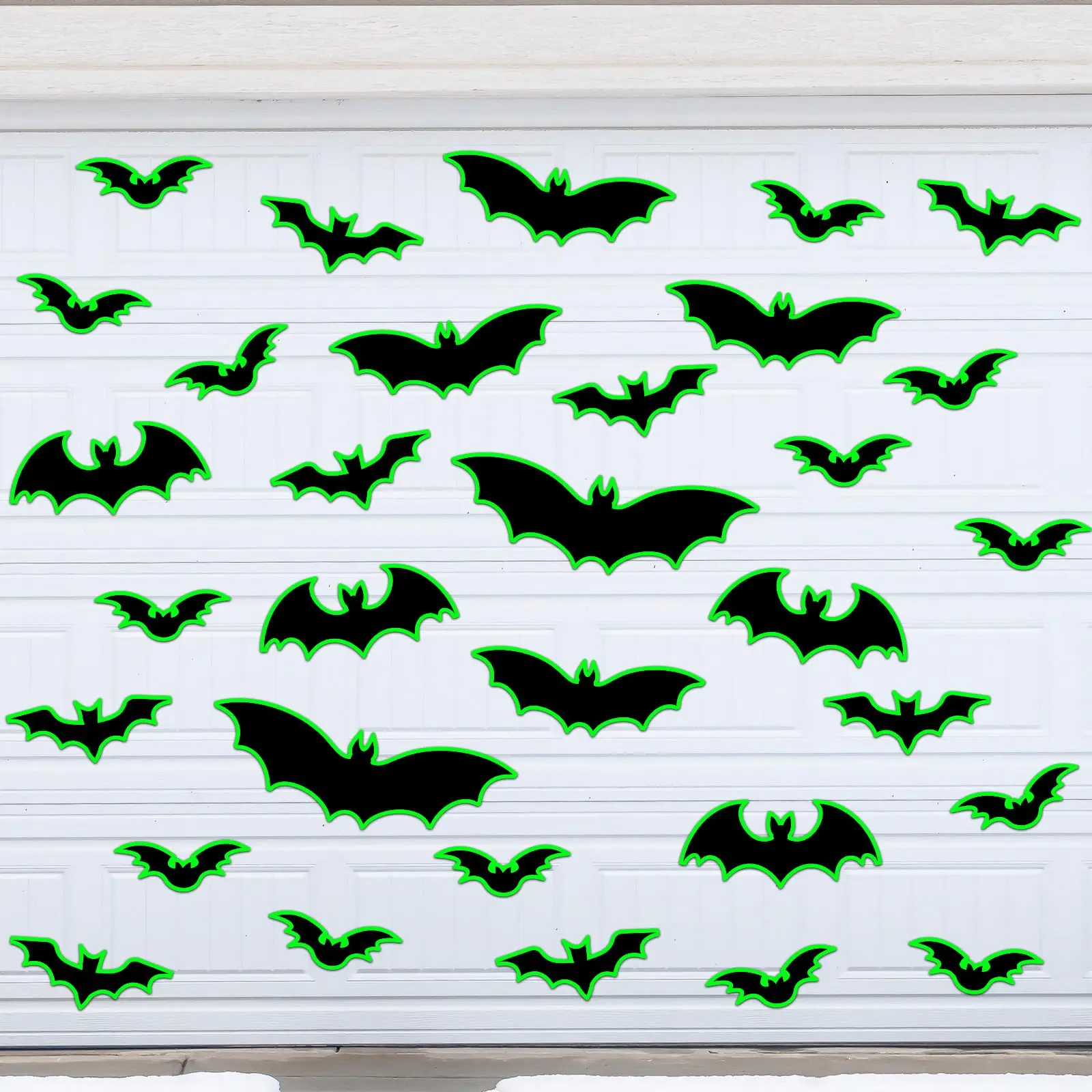 Halloween Garage Door Magnets, Bat Skeleton Pumpkin Magnetic Decorations, Spooky Halloween Party Decor for Car Refrigerator Home