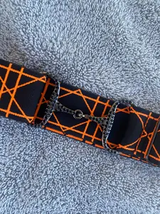 CZ 1.5” Black Snaffle Bit Riding Belt with gun metal bit and black rhinestone crystals