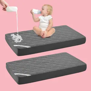 【BEDLORE】Luxury Waterproof Crib Mattress Protector – Ultra-Soft, Noiseless & Breathable Toddler Bed Cover. Quilted for comfort, this machine washable pad fits standard 52"x28" cribs—perfect for nursery, bedwetting, and overnight protection.