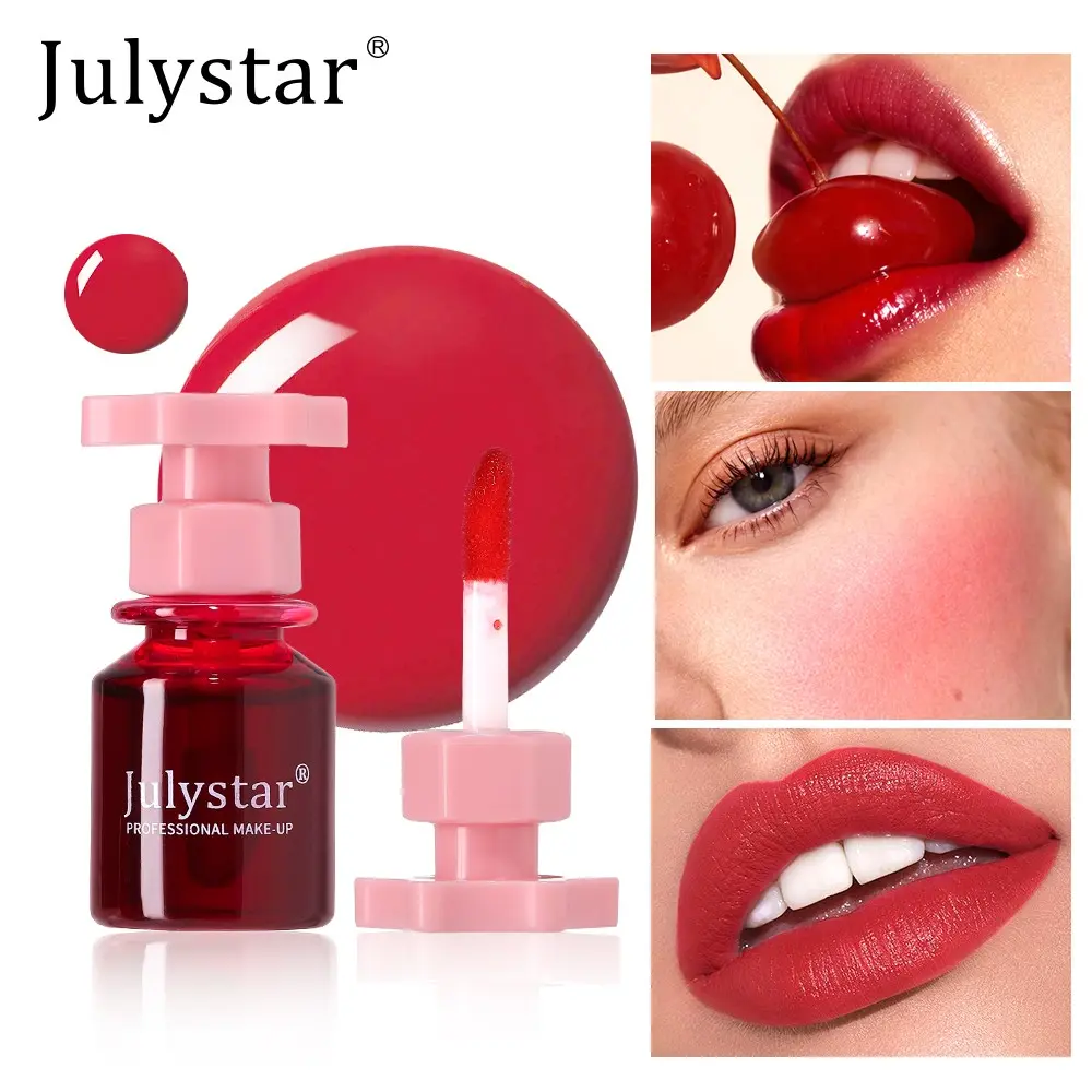 6-Color Watery Lipstain, Hydrating Long-Lasting Tint, Moisturizing, Non-Sticky Glossy Finish, Buildable Juicy Lip Color, Smudge-Proof Lightweight Formula, Lipgloss, Lipstick, Lip Care, Hydrating Liquid Lipstick, Nonstick Lipgloss, Lip Cosmetic