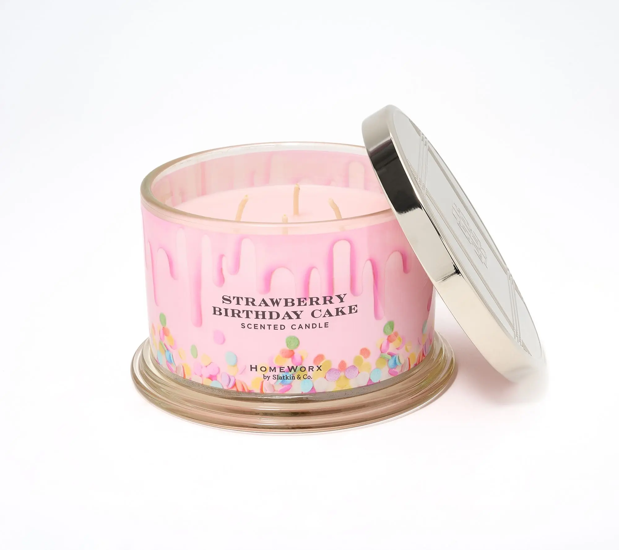 Homeworx by Slatkin + Co. S/2 18oz Candle Strawberry Birthday Cake Homeworx by Slatkin + Co. S/2 18oz Candle Strawberry Birthday Cake