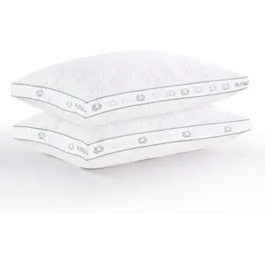 Avocado Bed Pillows for Sleeping - Standard/, Set  2-1.5 Inch Gusseted Side Sleeper Pillow with Silky  Avocado Blended Fibers - Machine Washable, Hotel Quality