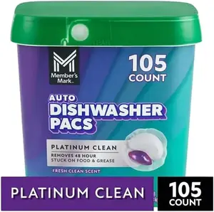 Platinum Clean Dishwasher Pacs, Fresh Clean Scent, 105 Count (105 Count