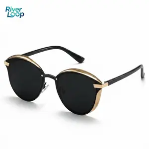 Women's Polarized Sunglasses, Thin-Temple Anti-Glare Full Rim Oval Plastic Sunshades for Driving Indoor leisure equipment