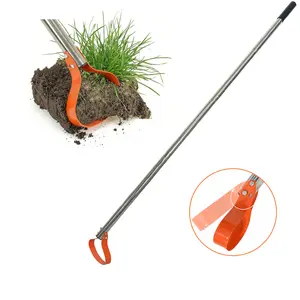 CKLT 63in Stirrup Hoe with Spring Steel Dual Edge Blade Heavy Duty Garden Hoe Adjustable Long Handle Weeding Tool