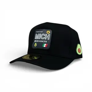 Gorra Michoacán estilo placa alta calidad y ajustable - high quality adjustable Michoacán Mexico State plated cap SnapBack black colored hat