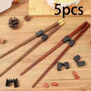 Reusable Chopstick Training Auxiliary Tool, 5pcs Chopstick Training Auxiliary Tool, Chopstick Practice Connector for Adults, Children, Beginners, Cutlery