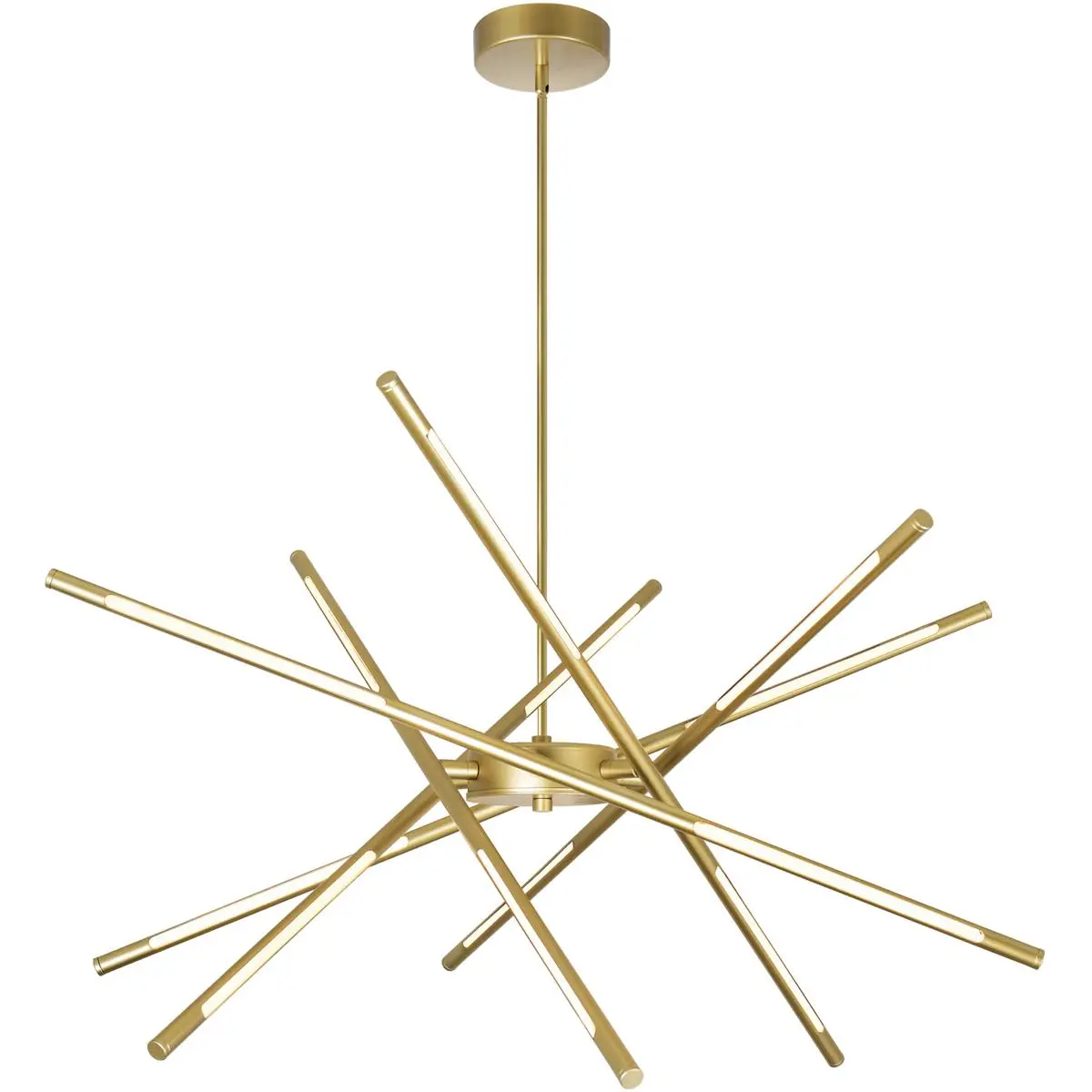 CWI Lighting Oskil LED 31 inch Satin Gold Chandelier Ceiling Light 1375P31-6-602