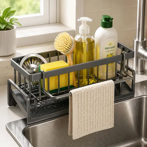 2026 New Upgrade Sink Drying Rack Gadgets,Stainless Metal Sponge Drain Holder,Multifunctional Durable Storage Rack,Rust Prevention Storage Organizer,Household Essentials,Fall Decor,Kitchen Accessories,Mini Ture Furniture,Christmas Gift