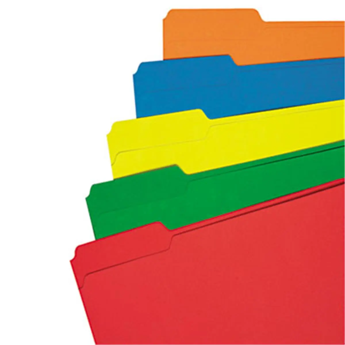 212 MAIN File Storage Folder - Universal, 1/3 Cut Assorted, 2-Ply Top Tab, Ltr Size Document Organizer, 100/Box Bulk Office Filing Folders