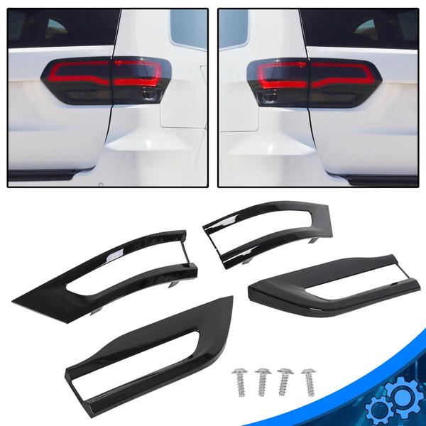 For Jeep Grand Cherokee 2014-2021 Gloss Black Tail Light Lamp Cover Trim Bezel For Jeep Grand Cherokee 2014-2021 Gloss Black Tail Light Lamp Cover Trim Bezel