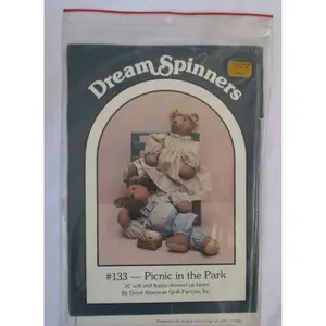 Dream Spinners #133 Picnic In The Park Sewing Pattern Bears 18" NEW