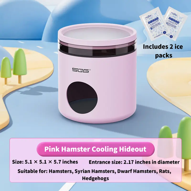 Hamster Cooling House - Cherry Pink [Cool and Comf