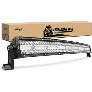 Nilight 33 Inch LED Light Bar 256 LED Chips 9860LM Curved Triple Row Spot Flood Combo High Power LED Driving Lights Off Road Lights for Trucks SUV Ute ATV Truck  dealsforyoudays