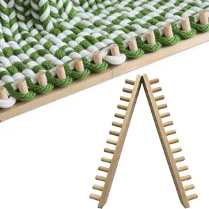 Chunky Blanket Loom Wooden Looms, Large Foldable, Installation Free Chunky Blanket Tool 48 Inch