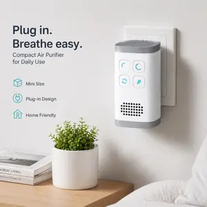 Mini Dual-Function Air Purifier, Indoor Air Cleaning Device, Home Use for Bedroom, Bathroom, Storage Room, Multi-Space Freshness Purifier