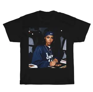 Vintage Aaliyah Baby Girl Graphic Unisex Shirt, Bootleg Rap Design Shirt, Hip-Hop Merchandise, Rap Gift for Him Her Crewneck Streetwear Menswear Top