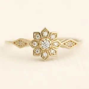 An Elegant Snowflake-Themed Ring for Women, Perfect for Engagements, Weddings, And As a Gift for Holiday Parties Or Christmas