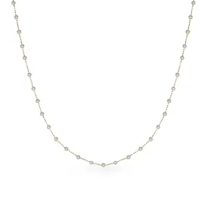 Dainty Pearl Long GG Necklace