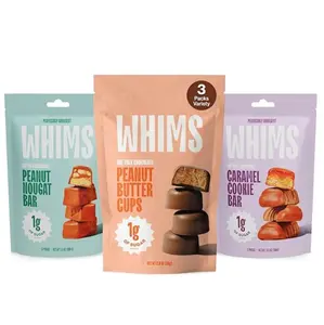 Oat Milk Peanut Butter Cup | Peanut Nougat Bars | Caramel Cookie Bars - 3 Bags Combo - Guilt Free 1g Low Sugar | Non-GMO | Keto-Friendly, Gluten-Free Bars for Healthy Sweets Lovers