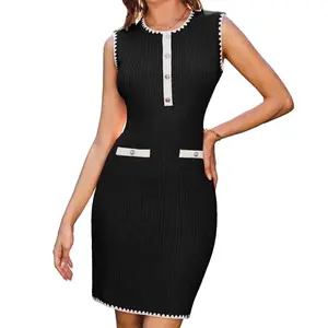 GRACE KARIN Black Dress for Women BusinessCasual Dress Summer Sleeveless Elegant Bodycon Dresses