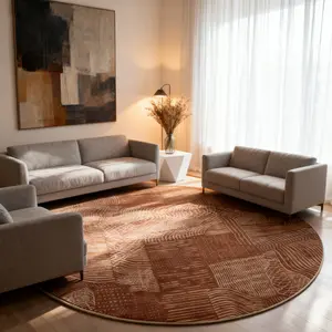 Modern Minimalist Wabi-Sabi Round Carpet, Abstract Lines Texture, Non-Slip Plush Rug, Contemporary Rugs, Machine Washable Rugs, Decorative Rug, Home Decor for Living Room Bedroom
