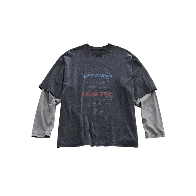 t shirt over long sleeve 2000s - TikTok Shop