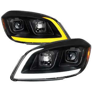 2005–2010 Chevrolet Cobalt Pontiac G5/Pursuit LED Bar Projector Headlights w/ LED DRL Light Tube (Matte Black Housing / Clear Lens)
